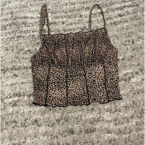 Small cheetah print top